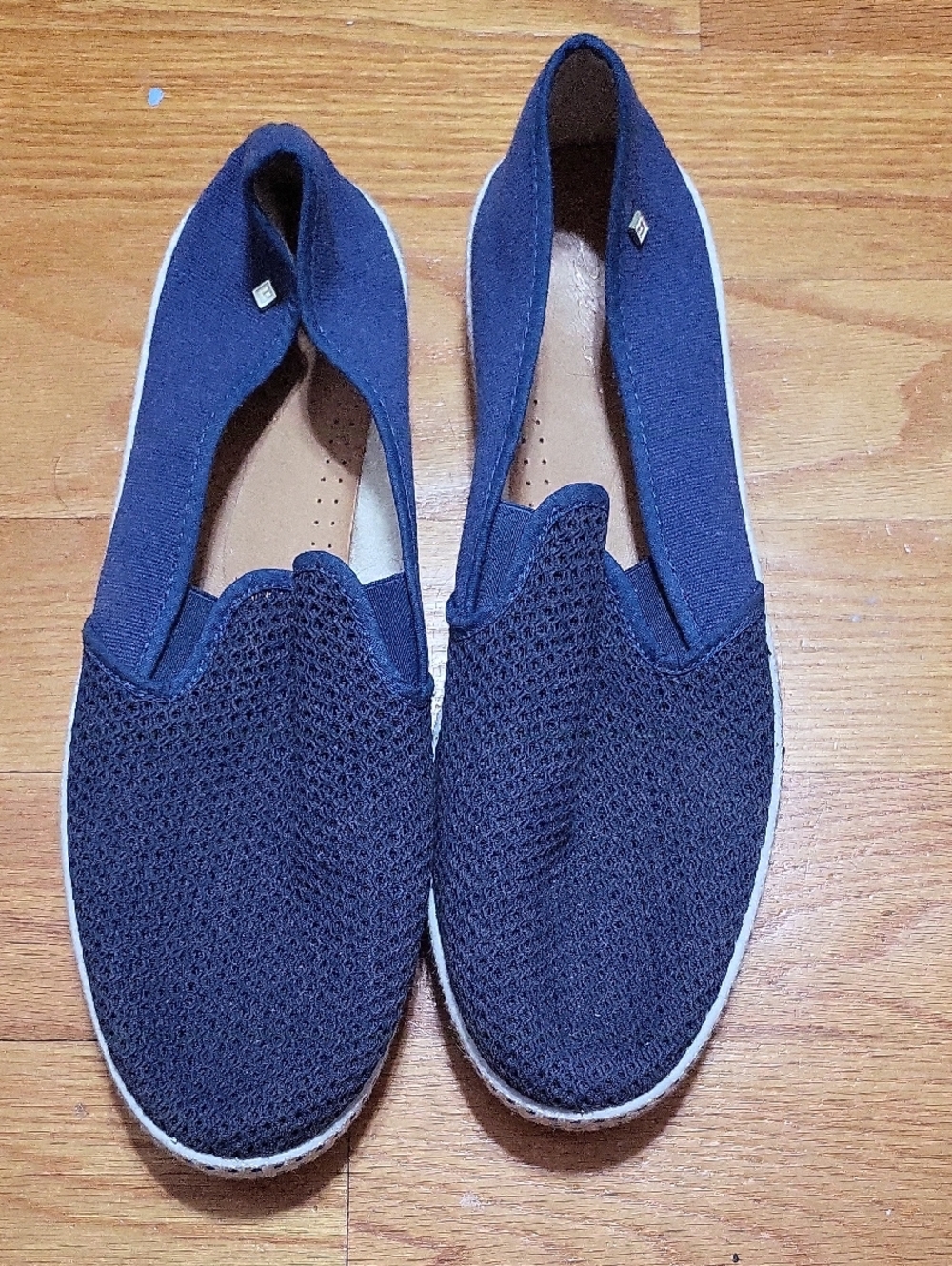 Navy Slip-On Knit Sneakers